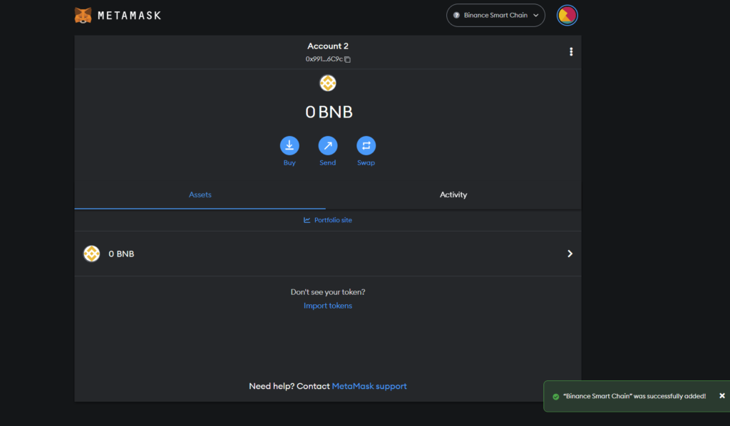 Hướng dẫn thêm mạng BSC (Binance Smart Chain) vào Metamask