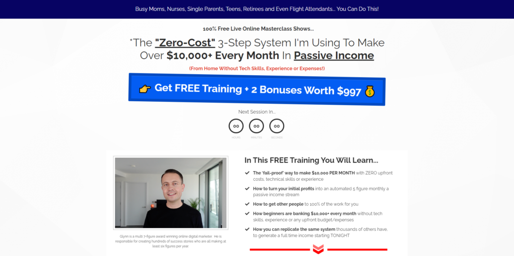 Passive Income System 2.0 Review Home page