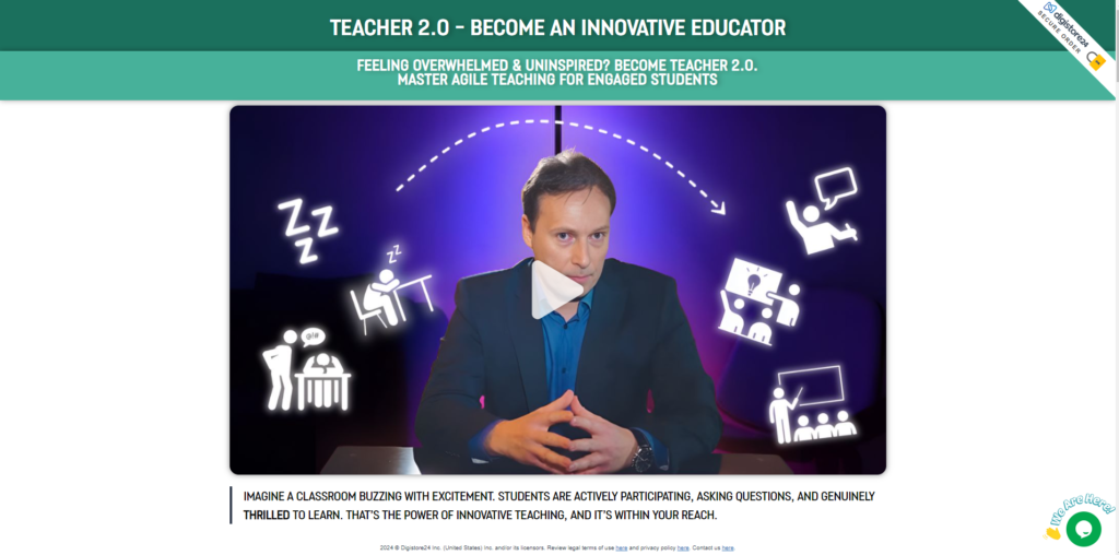 Teacher 2.0 - Become an Innovative Educator Review Home Page