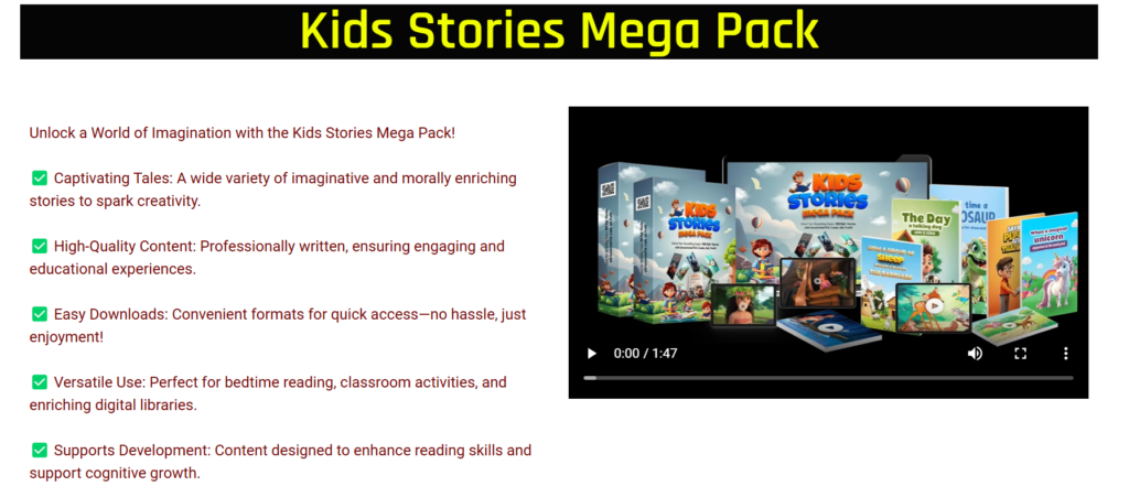 Kids Stories Mega Pack Review: Discover 50+ Engaging Tales for Kids in 2024