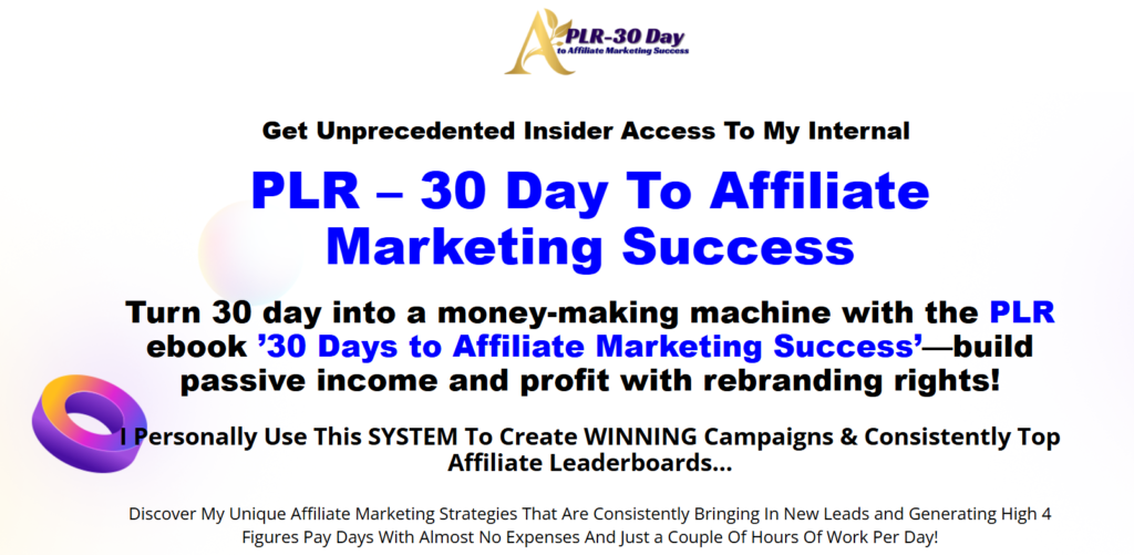 30 Day - To Affiliate Marketing Success Review: Proven Blueprint to Thrive in 2024