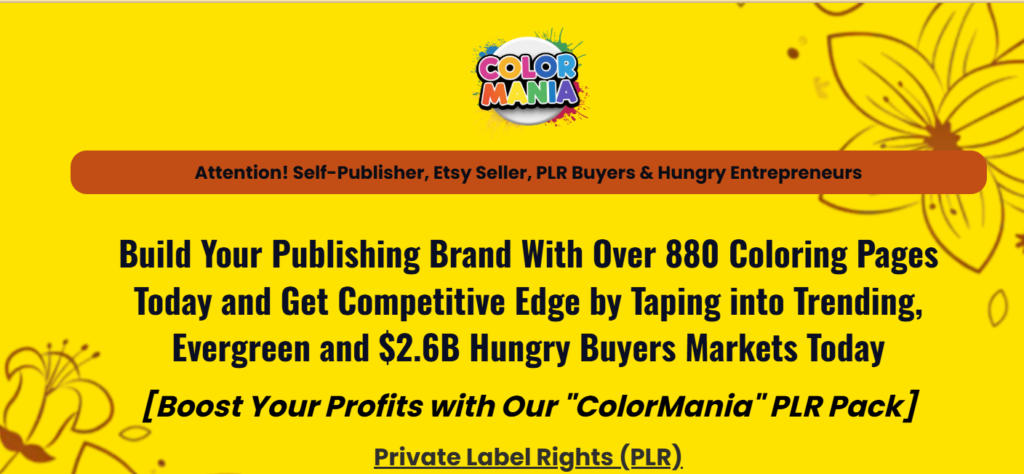 ColorMania PLR Pack Review: Unleash Profit Potential with 100+ Designs (2024)